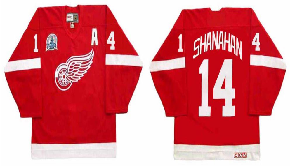 2019 Men Detroit Red Wings #14 Shanahan Red CCM NHL jerseys1->detroit red wings->NHL Jersey